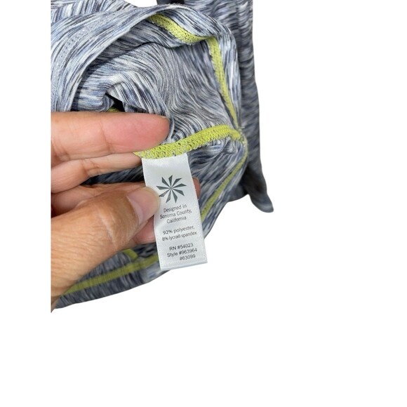 Athleta Mendoza 1/2 Zip Shirt Thumb Holes‎ Space Dye Running Gray Womens Small - Picture 5 of 10